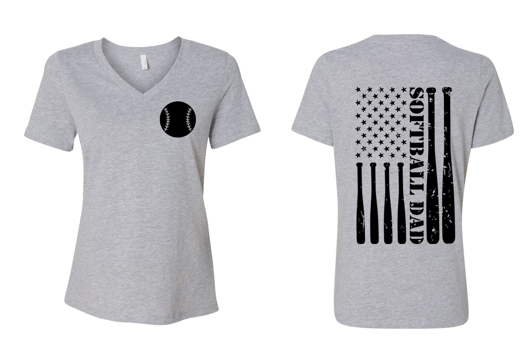 High Point Softball Design 5 V-neck T-Shirt