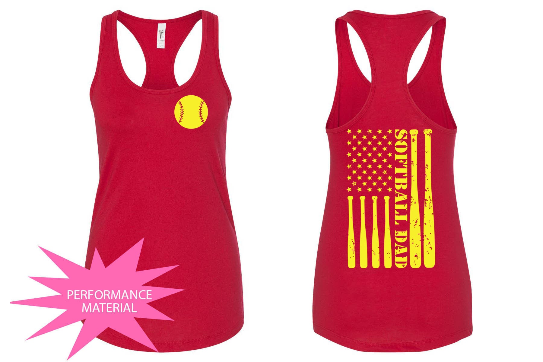 High Point Softball  Design 5 Performance Racerback Tank Top