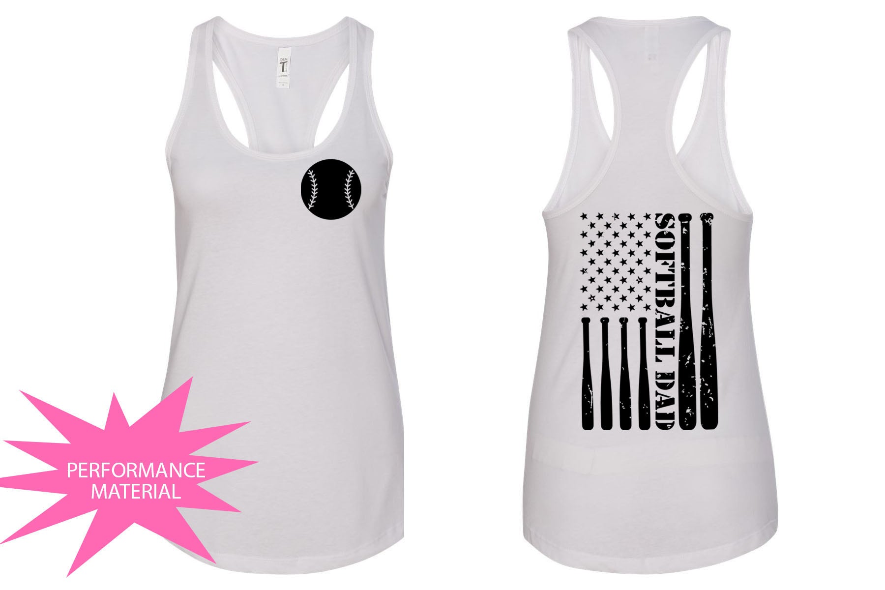 High Point Softball  Design 5 Performance Racerback Tank Top