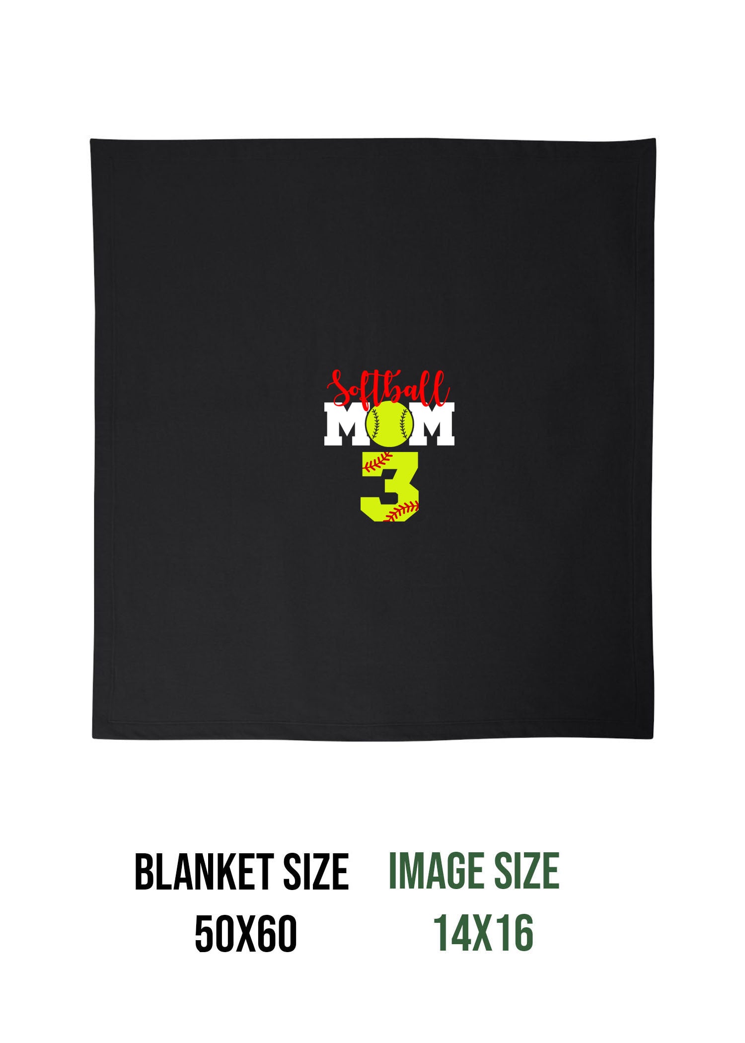 High Point Softball Design 6 Blanket