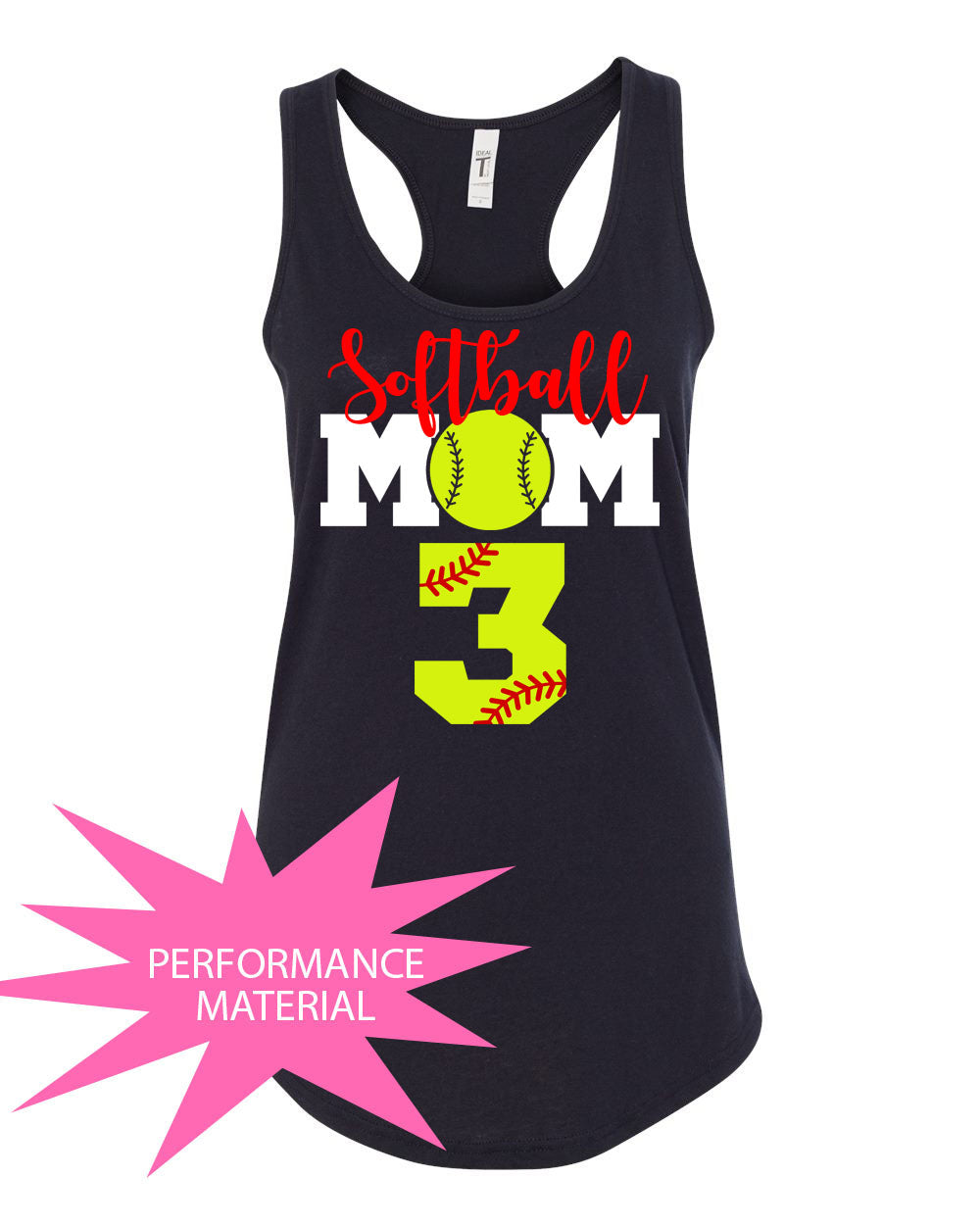 High Point Softball  Design 6 Performance Racerback Tank Top