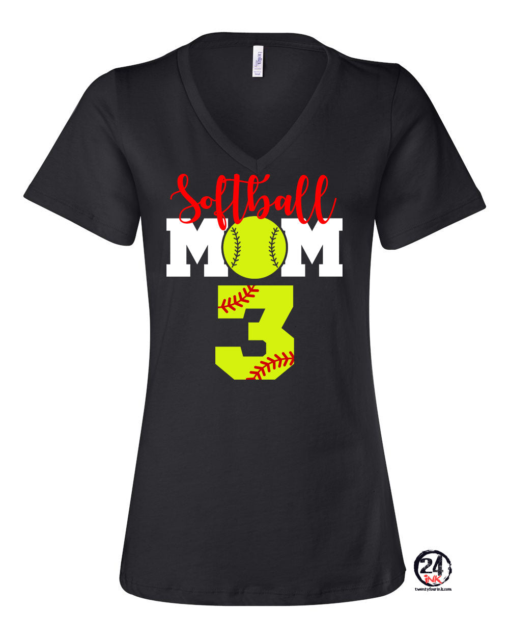 High Point Softball Design 6 V-neck T-Shirt