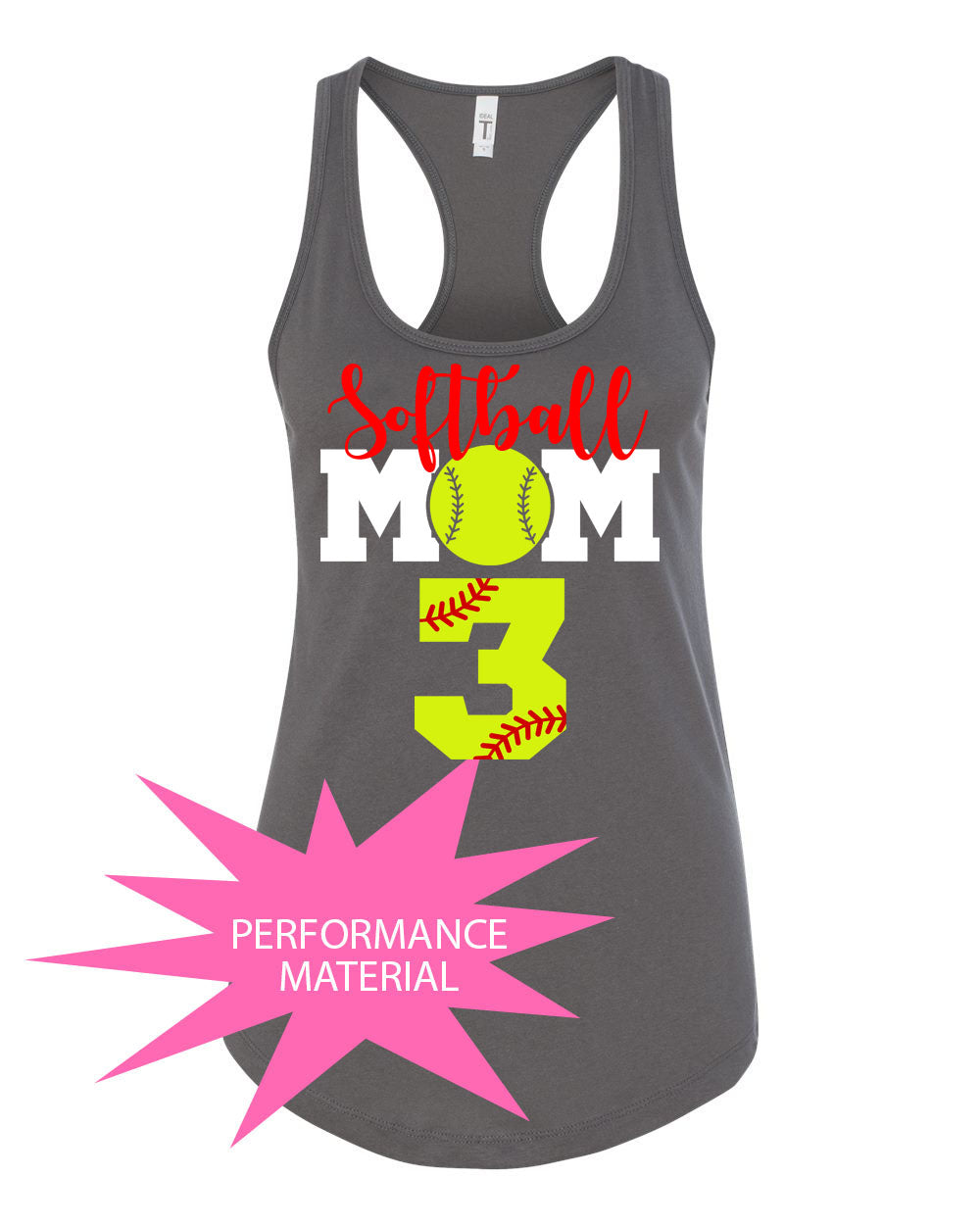 High Point Softball  Design 6 Performance Racerback Tank Top