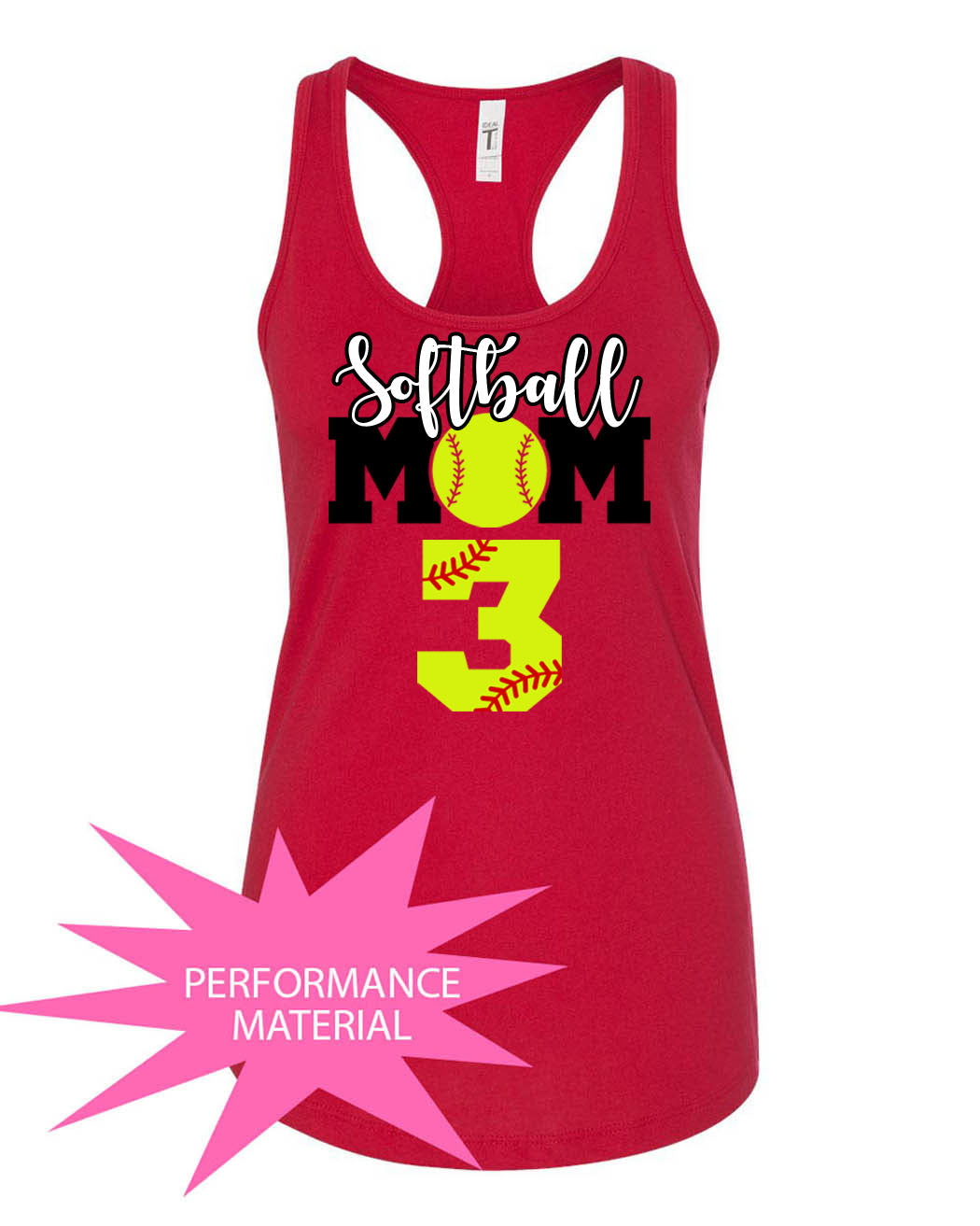 High Point Softball  Design 6 Performance Racerback Tank Top