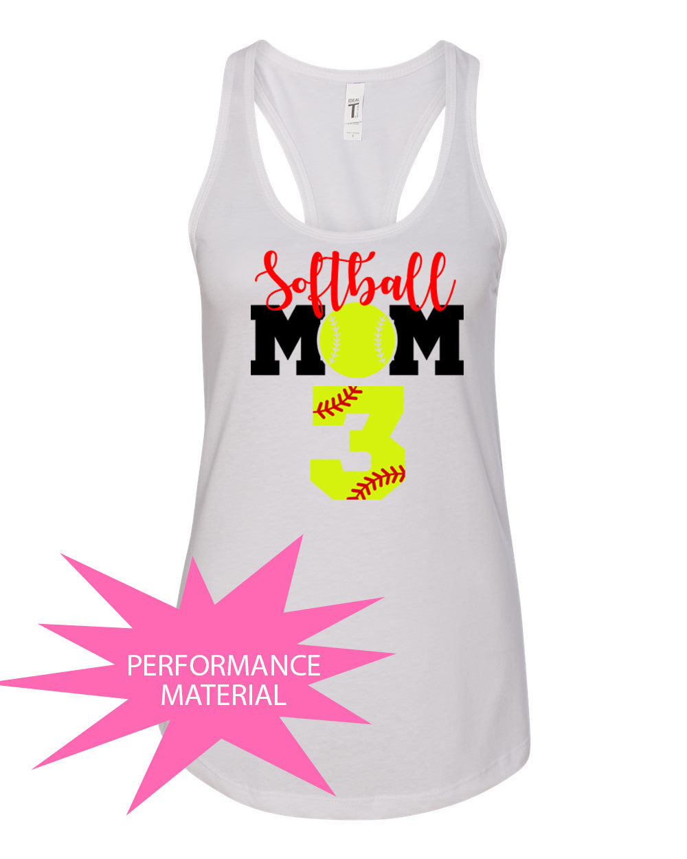 High Point Softball  Design 6 Performance Racerback Tank Top