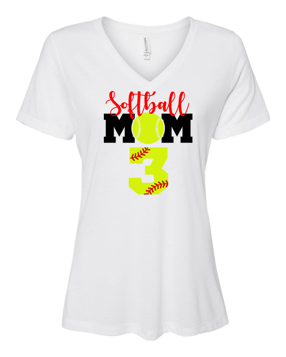 High Point Softball Design 6 V-neck T-Shirt