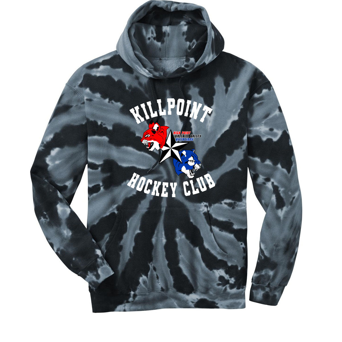 Killpoint Hockey Tie-Dye Hooded Sweatshirt Design 1