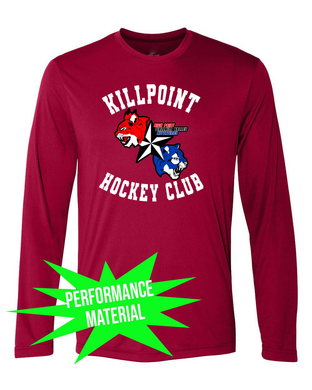 Killpoint Hockey Performance Material Long Sleeve Shirt Design 1