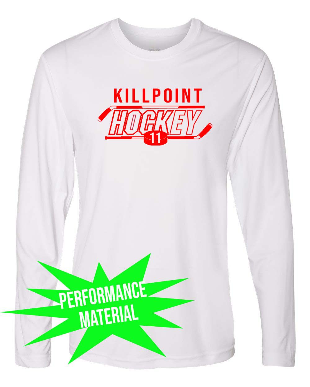 Killpoint Hockey Performance Material Long Sleeve Shirt Design 2