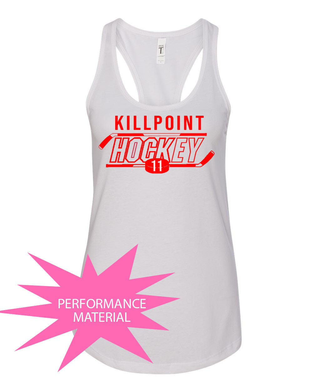 Killpoint Hockey Performance Racerback Tank Top Design 2