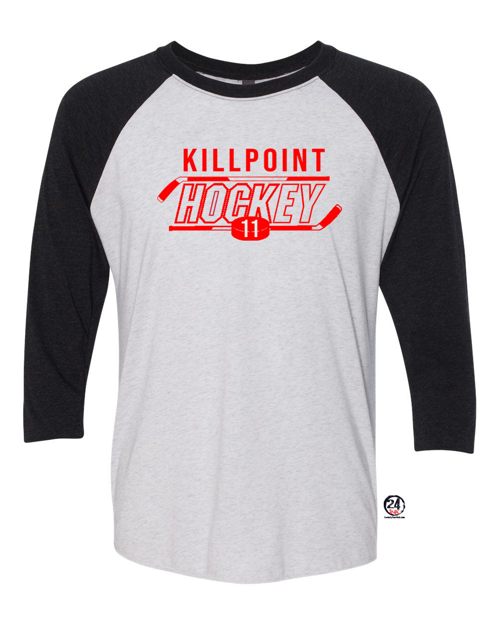 Killpoint Hockey raglan shirt Design 2