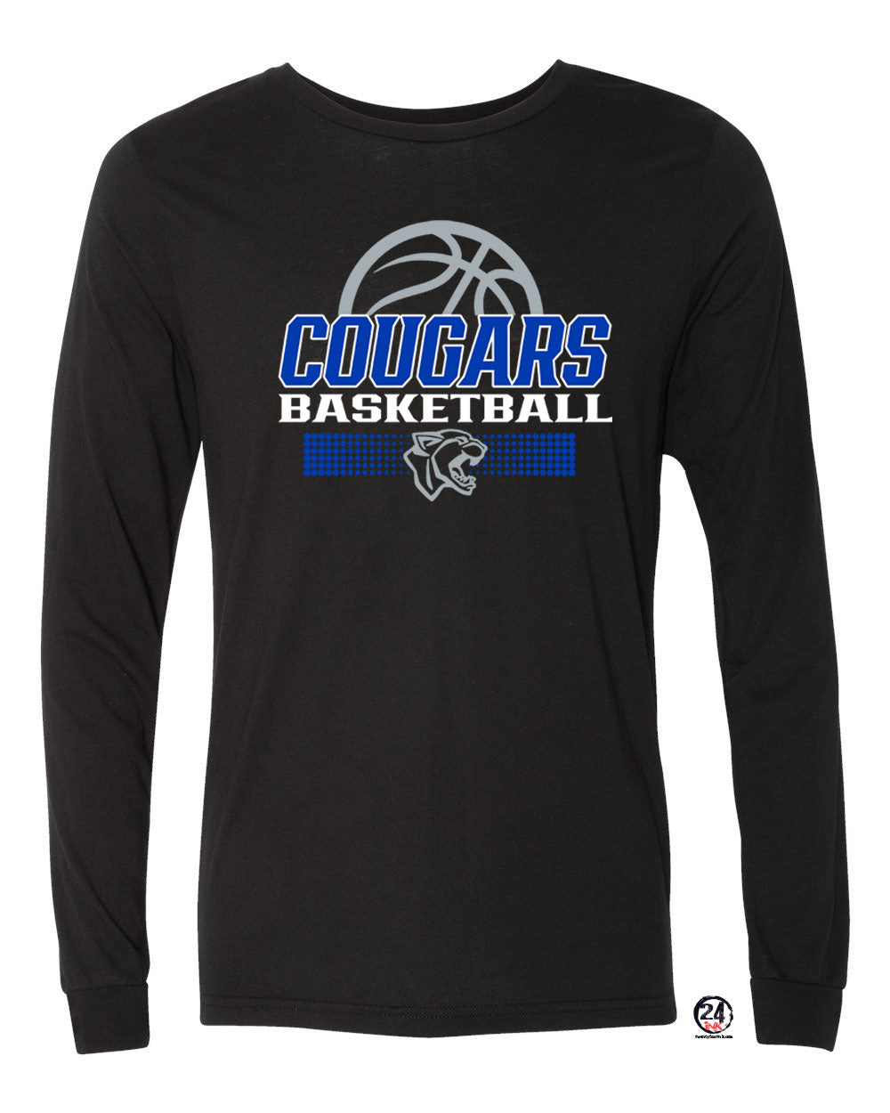 Cougars Basketball Design 6 Long Sleeve Shirt