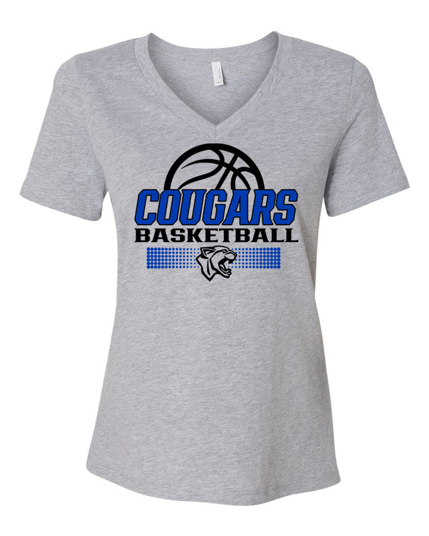 Kittatinny Basketball Design 6 V-neck T-Shirt
