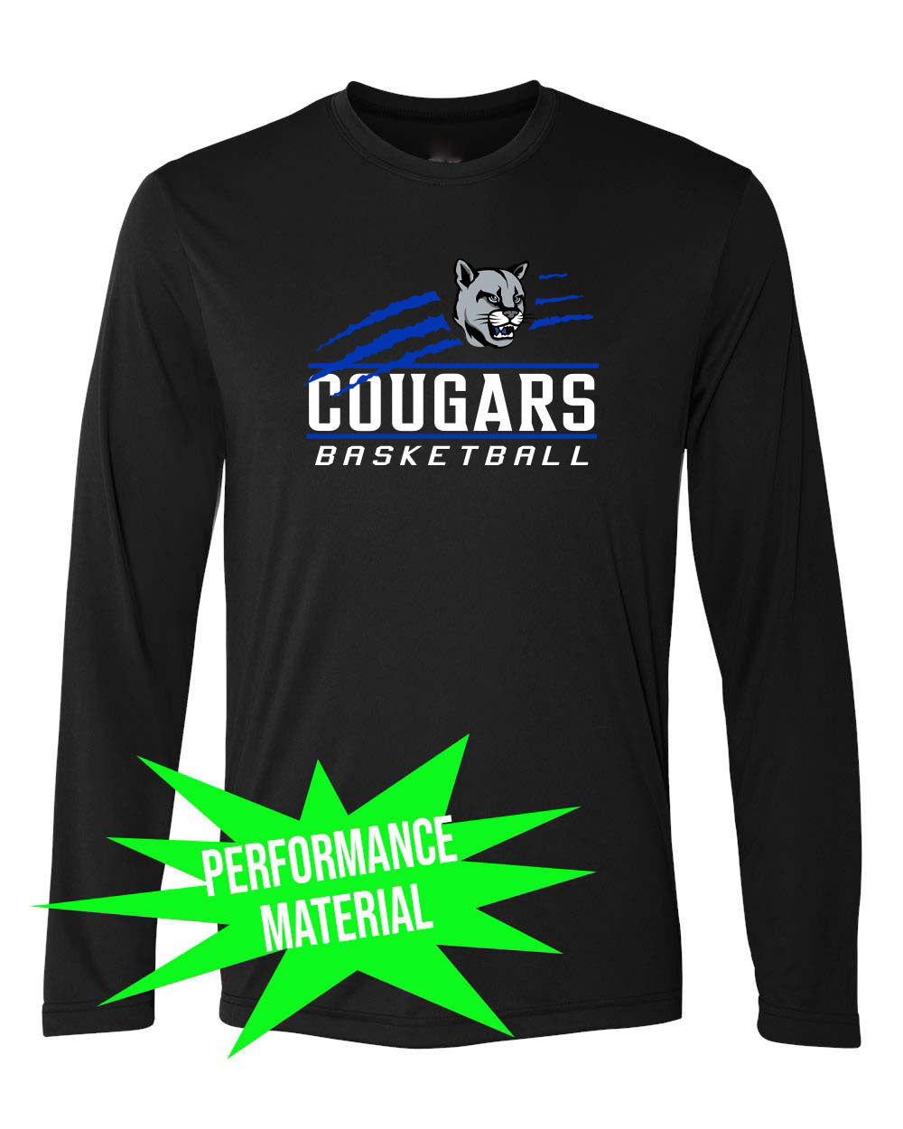 Kittatinny Basketball Performance Material Design 3 Long Sleeve Shirt