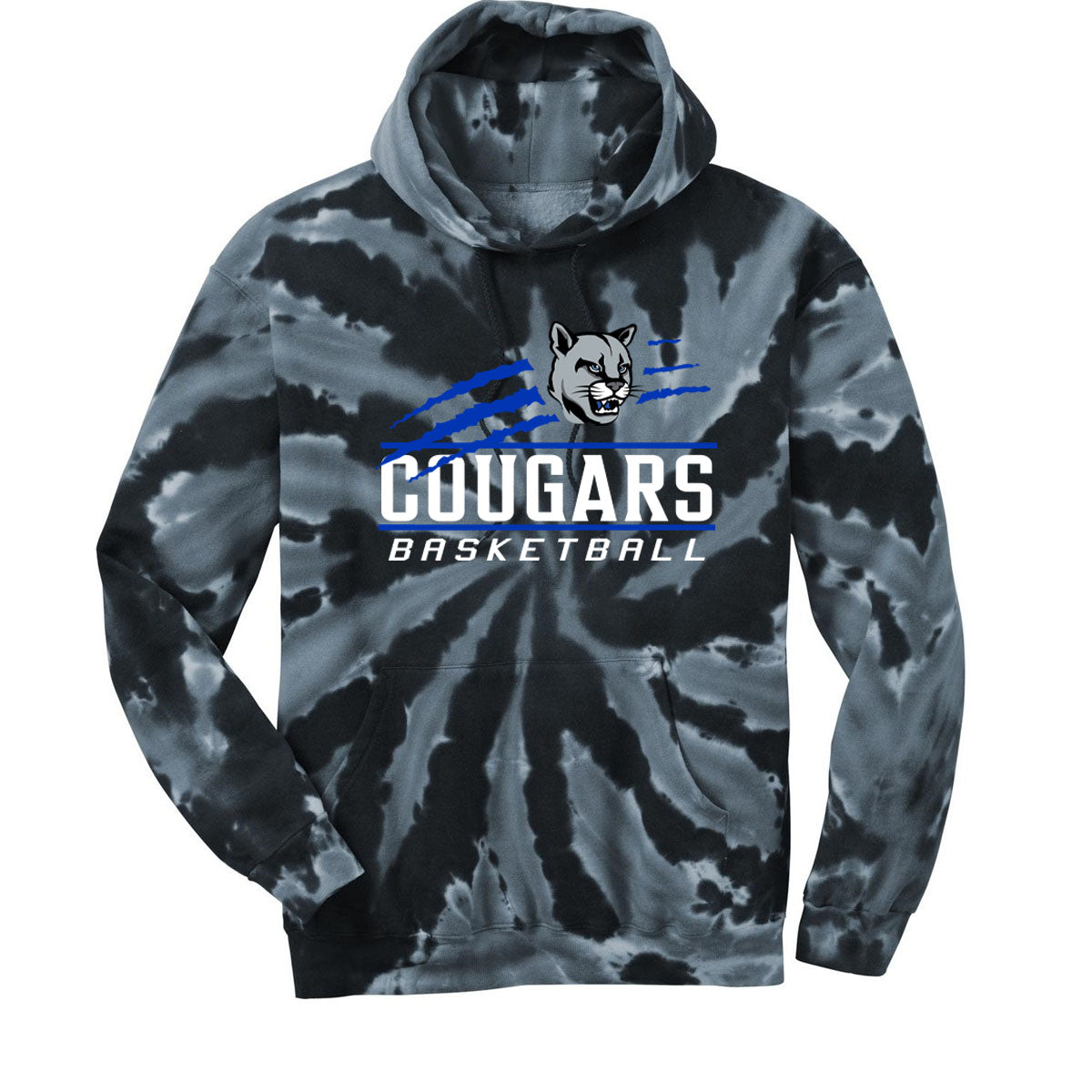 Kittatinny Basketball Tie-Dye Hooded Sweatshirt Design 3