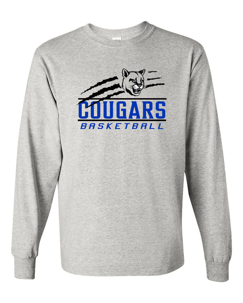 Cougars Basketball Design 3 Long Sleeve Shirt