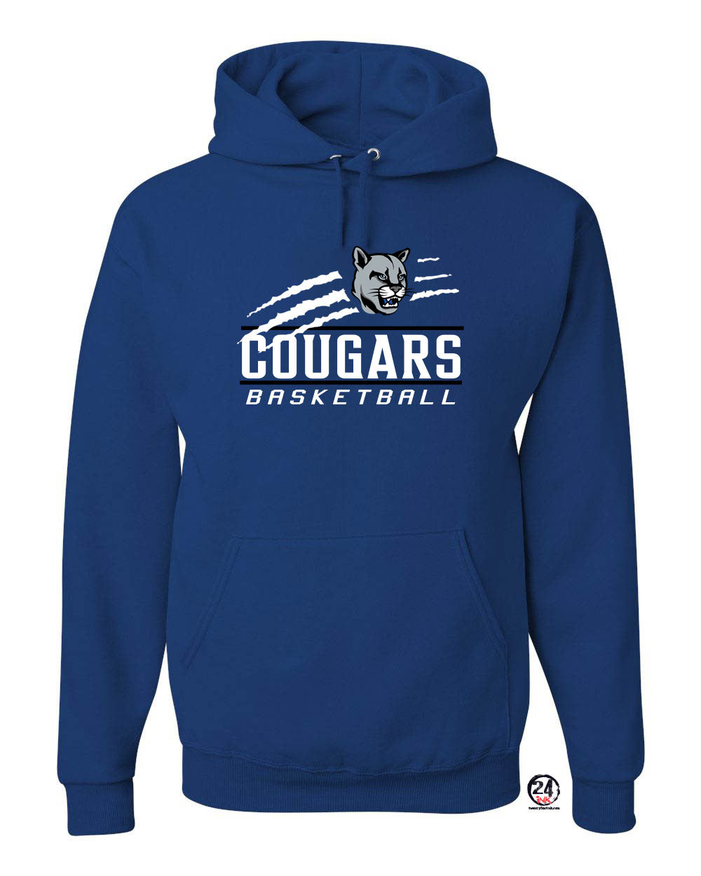 Cougars Basketball Design 3 Hooded Sweatshirt