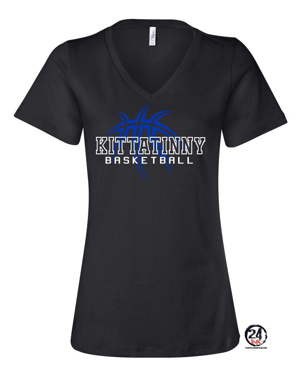 Kittatinny Basketball Design 4 V-neck T-Shirt