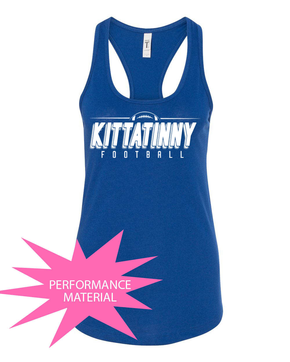 KHS Football Performance Racerback Tank Top Design 13