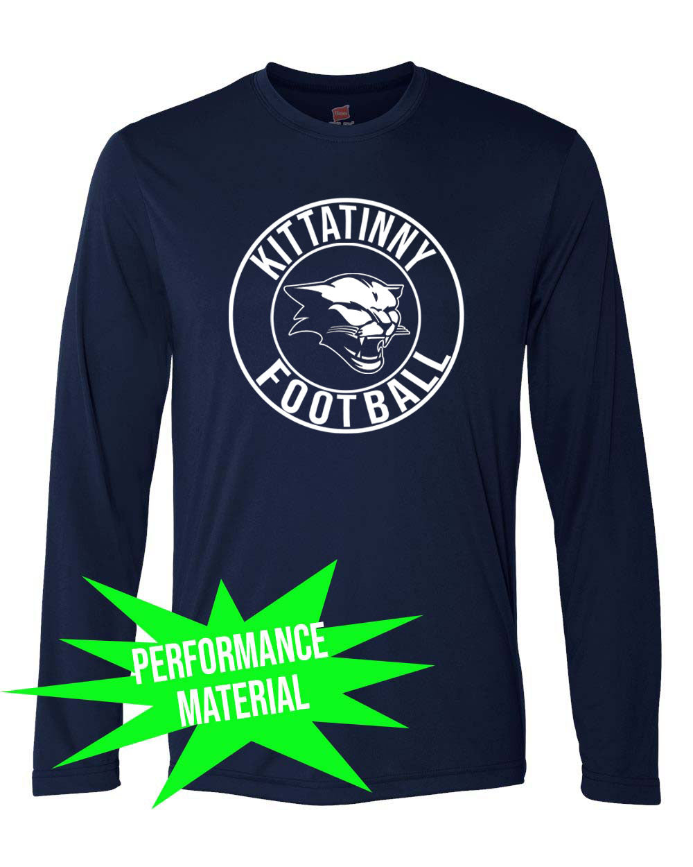 Kittatinny Football Performance Material Design 5 Long Sleeve Shirt