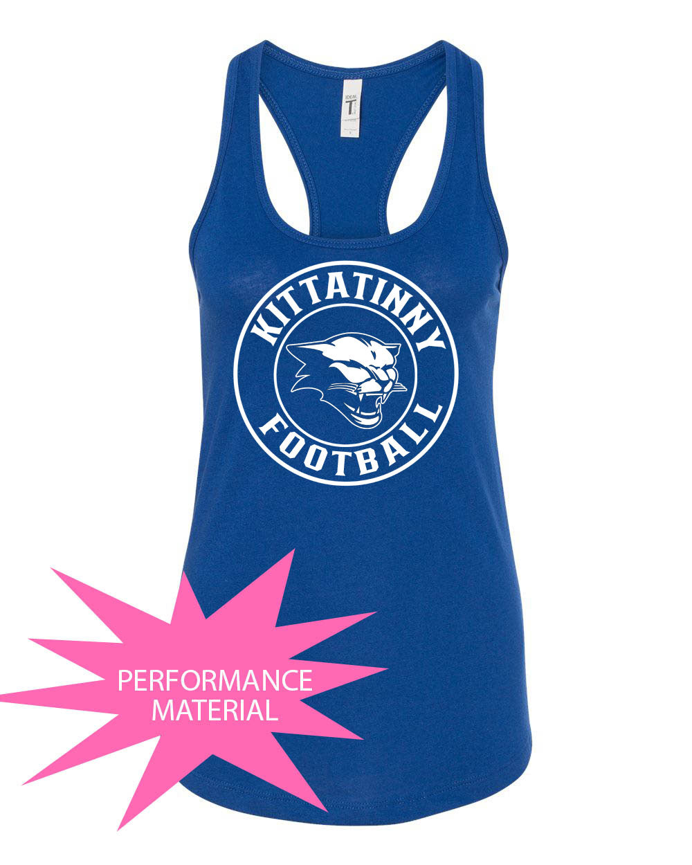 Kittatinny Football Design 5 Performance Racerback Tank Top