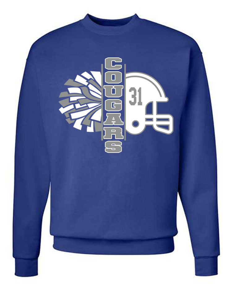 Kittatinny Football Design 7 Non Hooded Sweatshirt