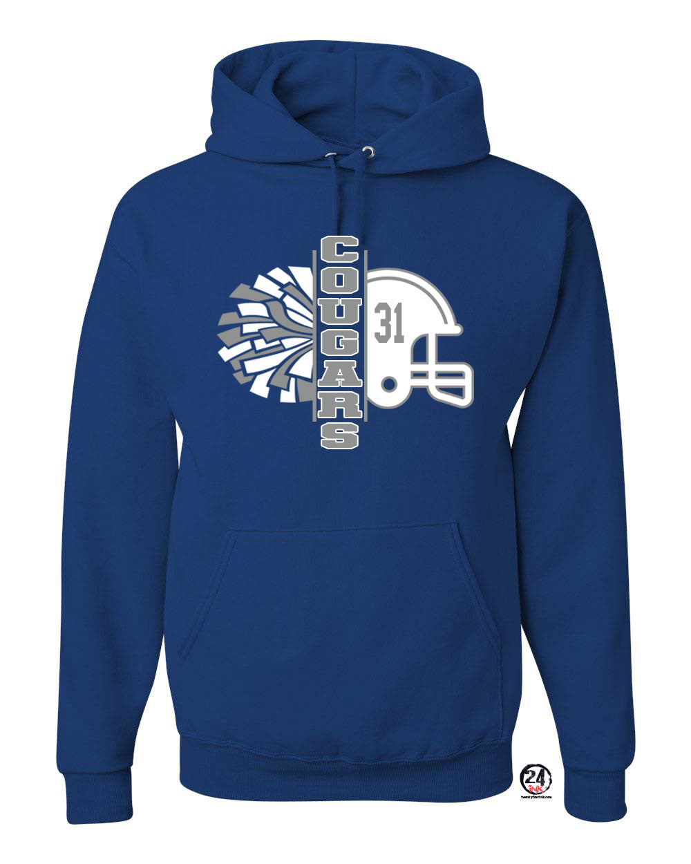 Kittatinny Football Design 7 Hooded Sweatshirt