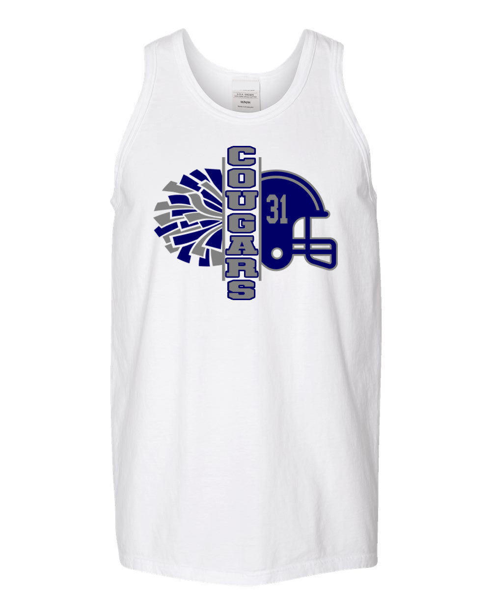 Kittatinny Football Design 7 Muscle Tank Top