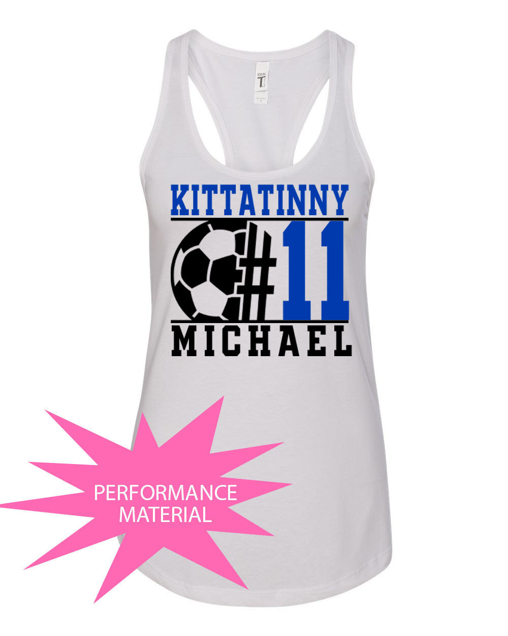 Kittatinny Soccer Design 5 Performance Racerback Tank Top