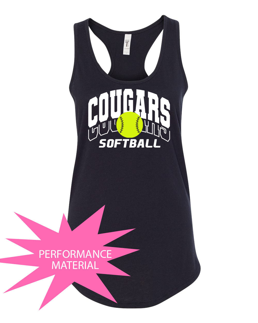 Kittatinny Softball Performance Racerback Tank Top Design 2