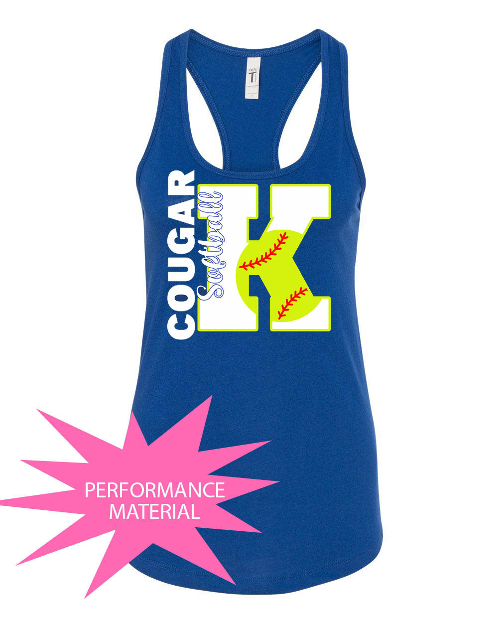 Kittatinny Softball Performance Racerback Tank Top Design 5