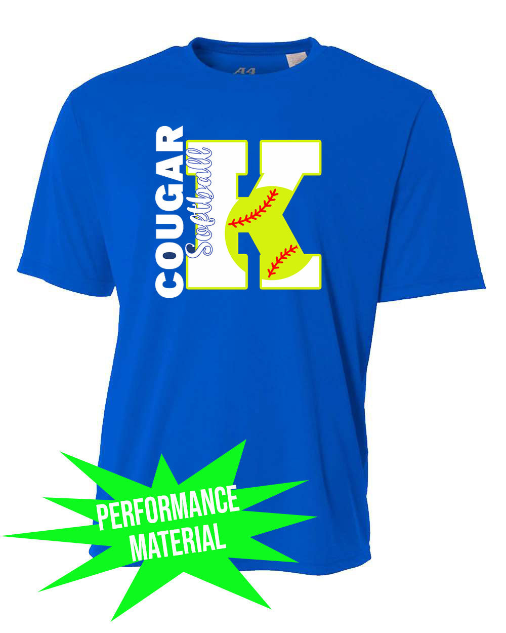Kittatinny Softball Performance Material T-Shirt Design 5