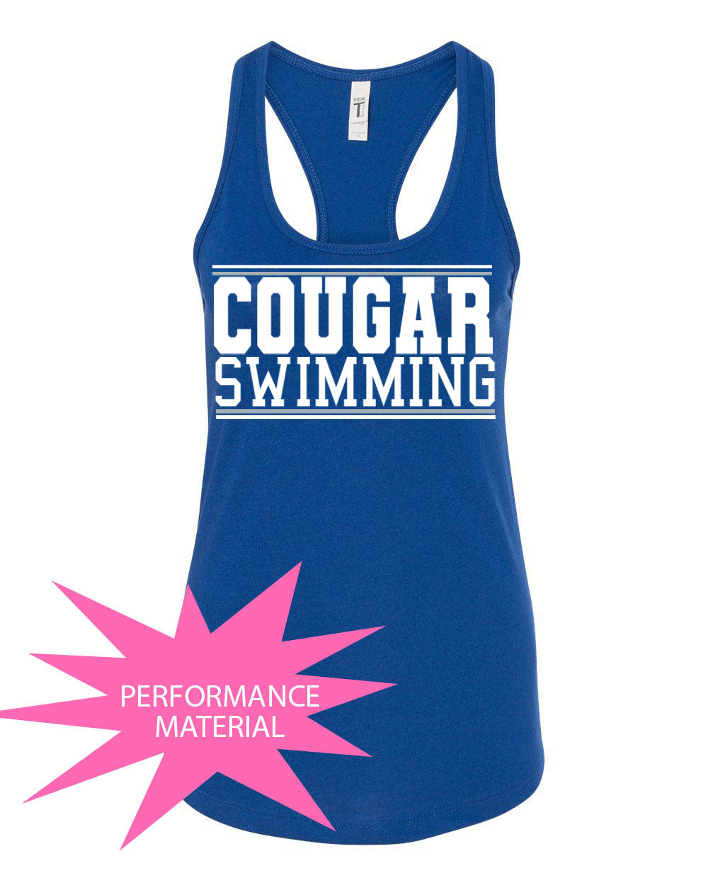 Kittatinny Swimming Performance Racerback Tank Top Design 1