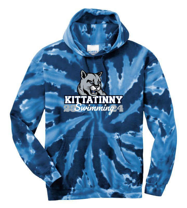 Kittatinny Swimming Tie-Dye Hooded Sweatshirt Design 2