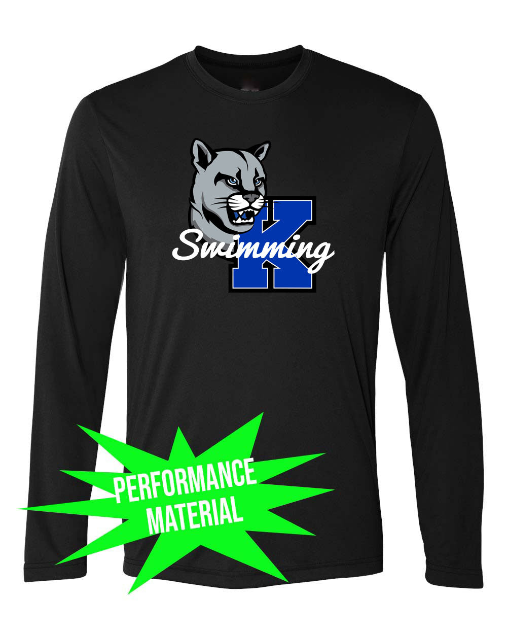 Kittatinny Swimming Performance Material Design 3 Long Sleeve Shirt