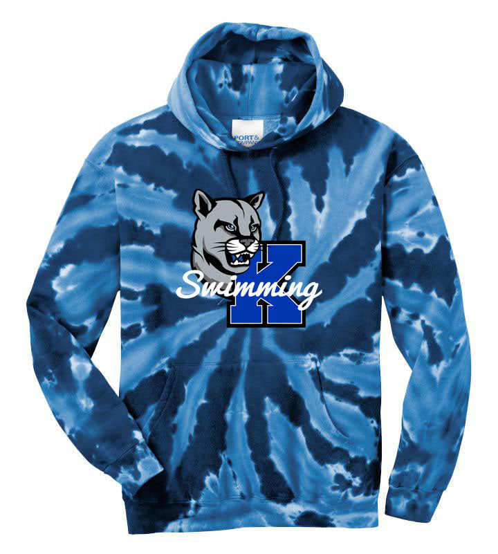 Kittatinny Swimming Tie-Dye Hooded Sweatshirt Design 3