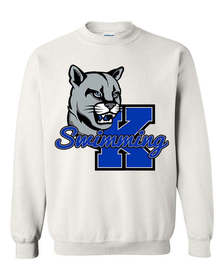Kittatinny Swimming Design 3 non hooded sweatshirt