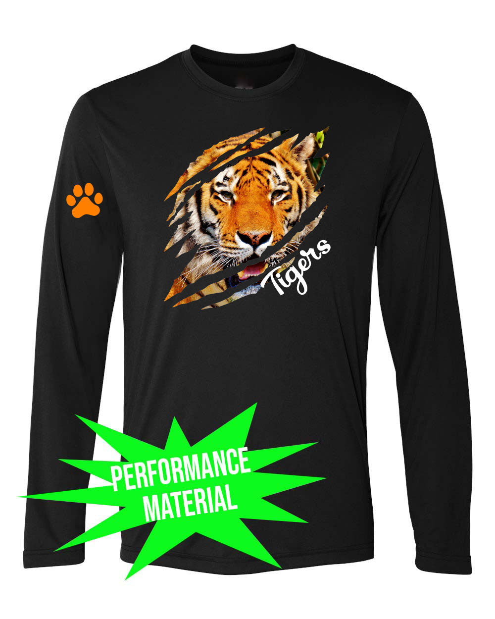 Tigers Design 10 Performance Material Long Sleeve Shirt