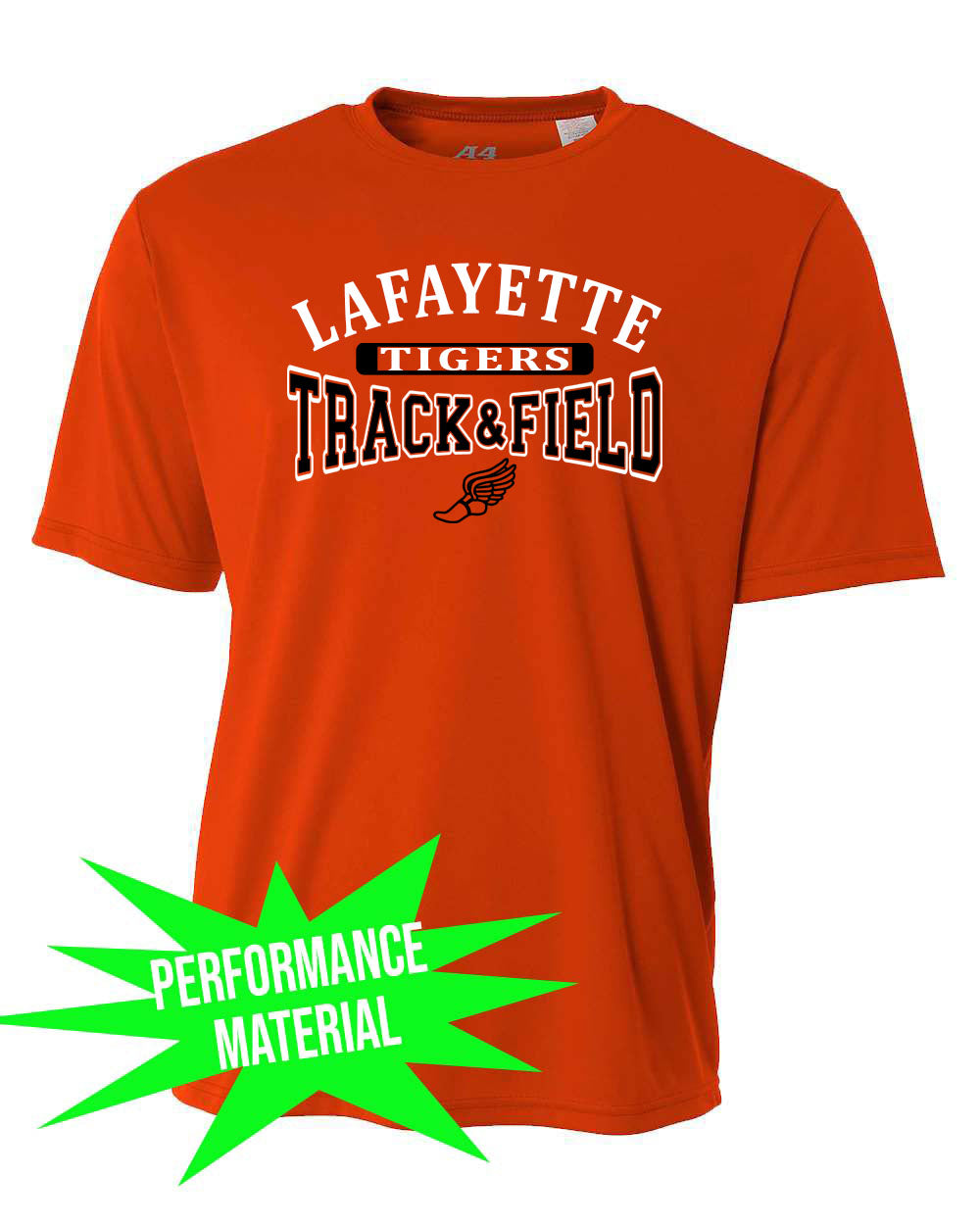 Lafayette Track Performance Material T-Shirt Design 2
