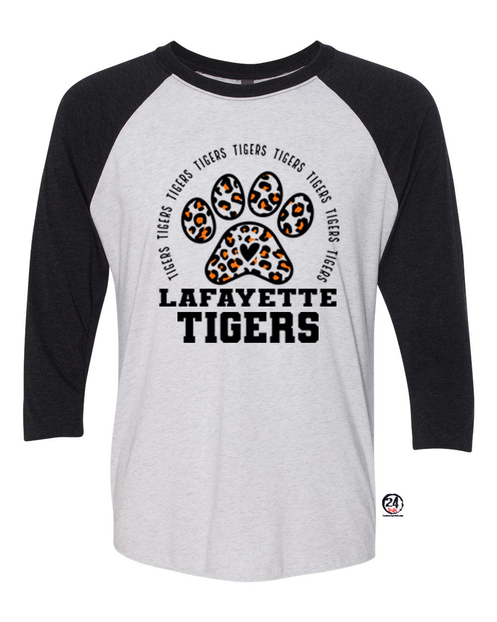 Lafayette Tigers Design 9 raglan shirt