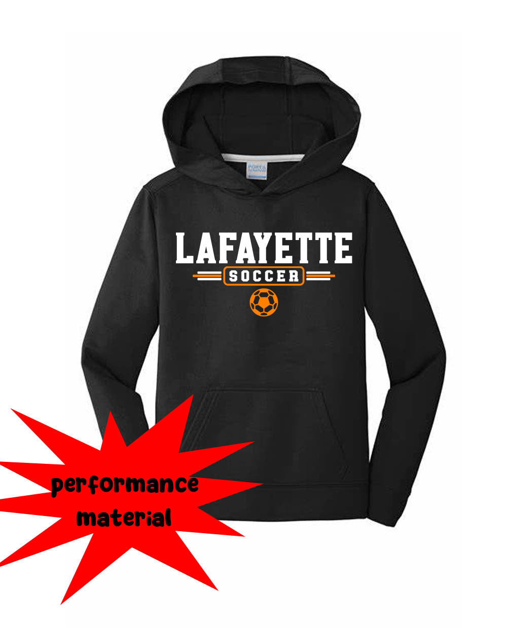 Lafayette Soccer Performance Hooded Sweatshirt Design 3
