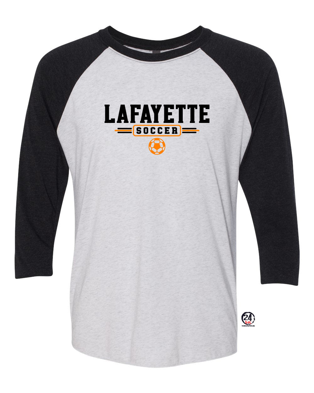 Lafayette Soccer raglan shirt Design 3