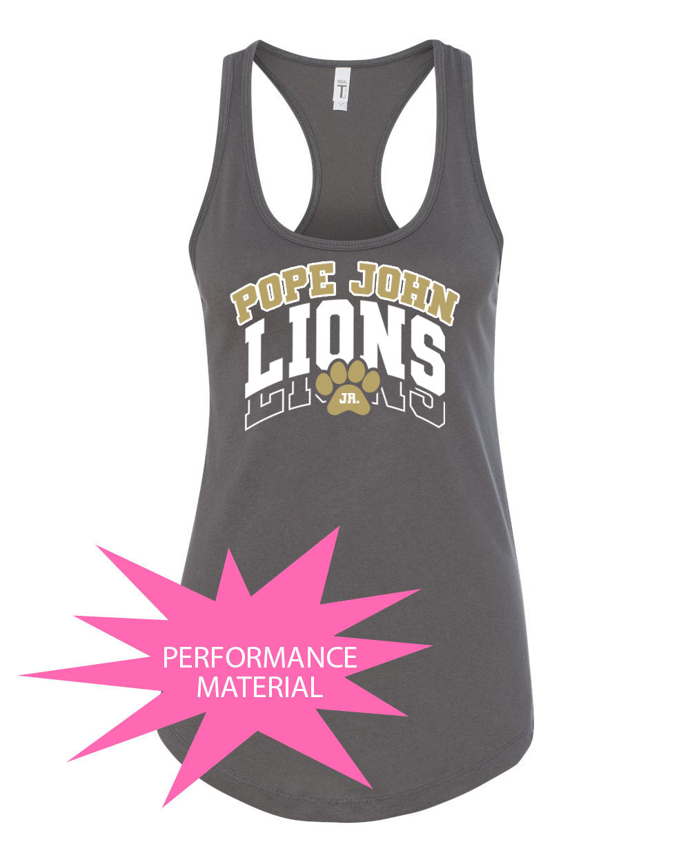 Lions Cheer Design 1 Performance Racerback Tank Top