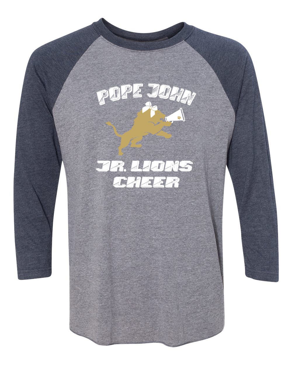Lions Cheer Design 3 raglan shirt