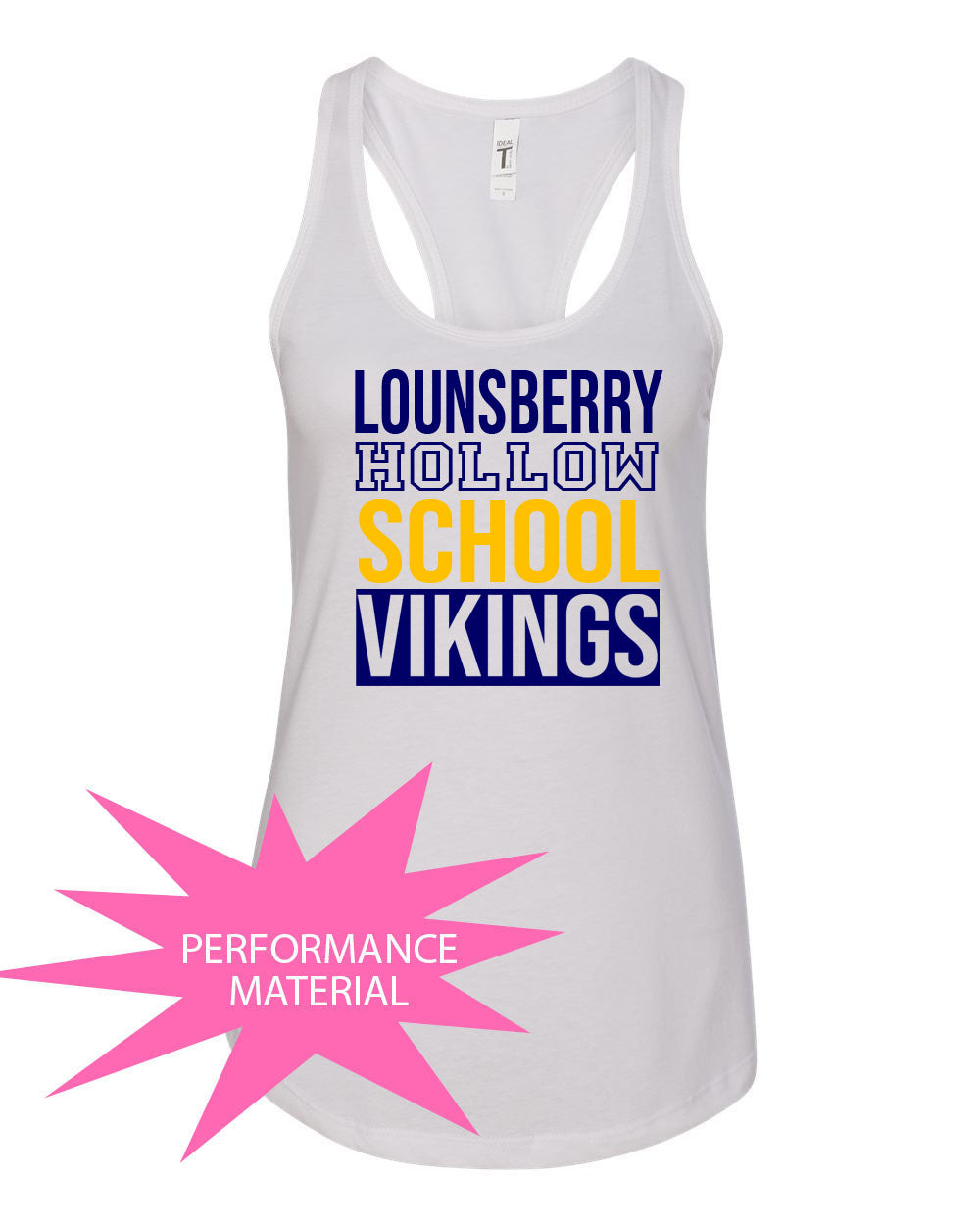 Lounsberry Hollow Design 1 Performance Racerback Tank Top