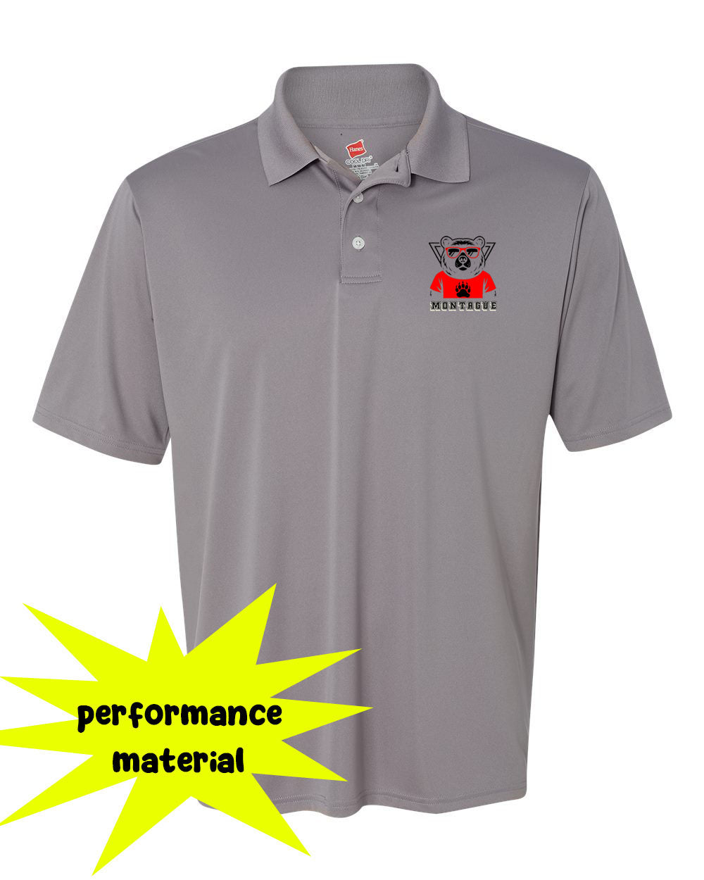 Montague Performance Material Polo T-Shirt Design 10