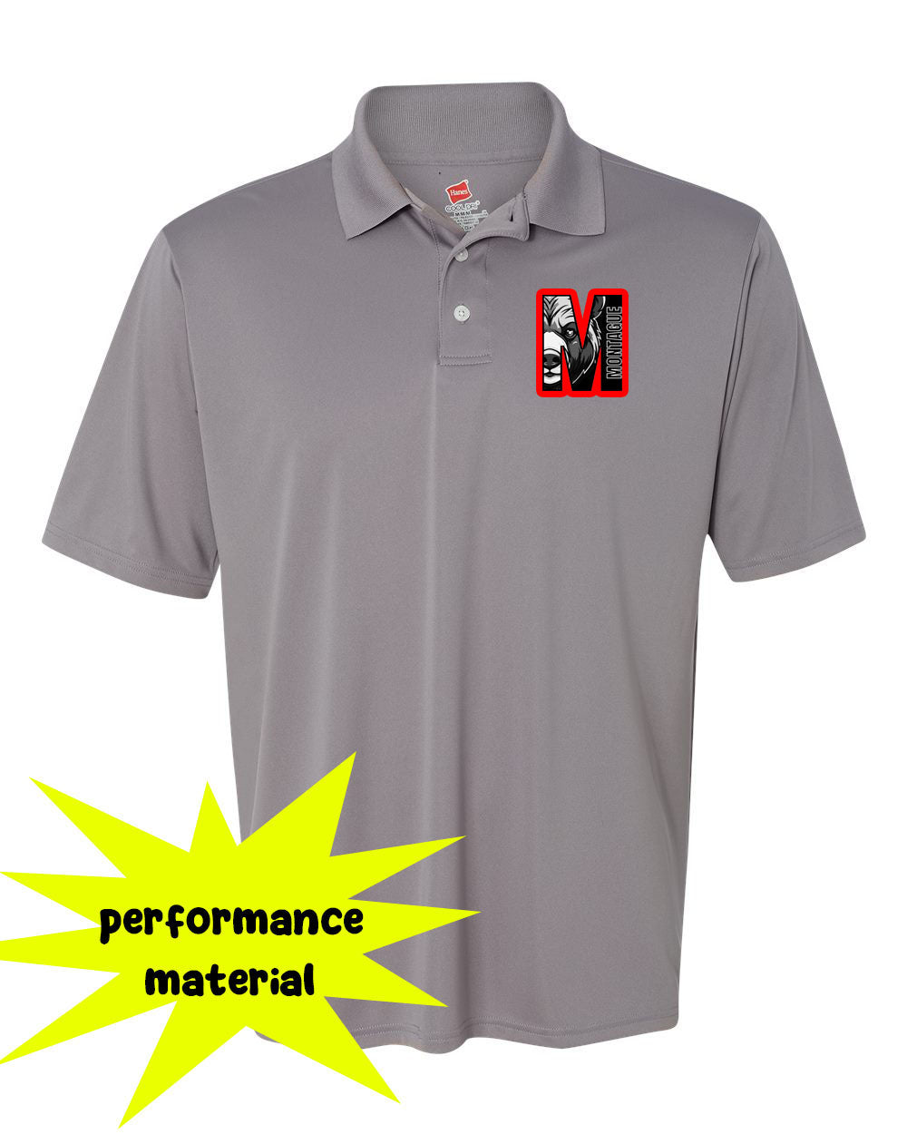 Montague Design 9 Performance Material Polo T-Shirt
