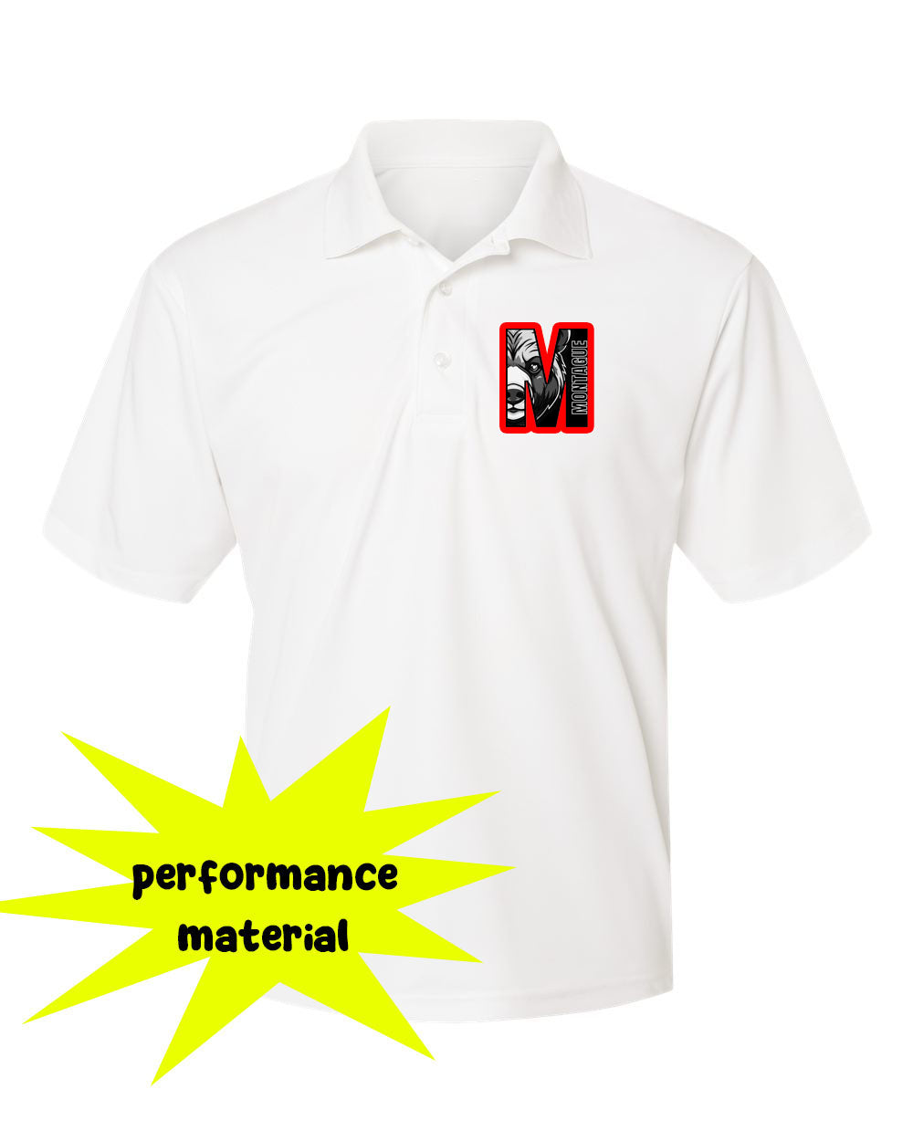 Montague Design 9 Performance Material Polo T-Shirt