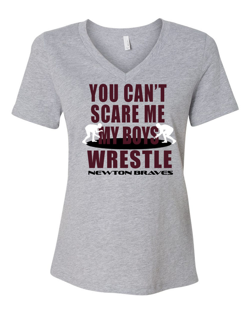 Newton Wrestling Design 11 V-neck T-Shirt