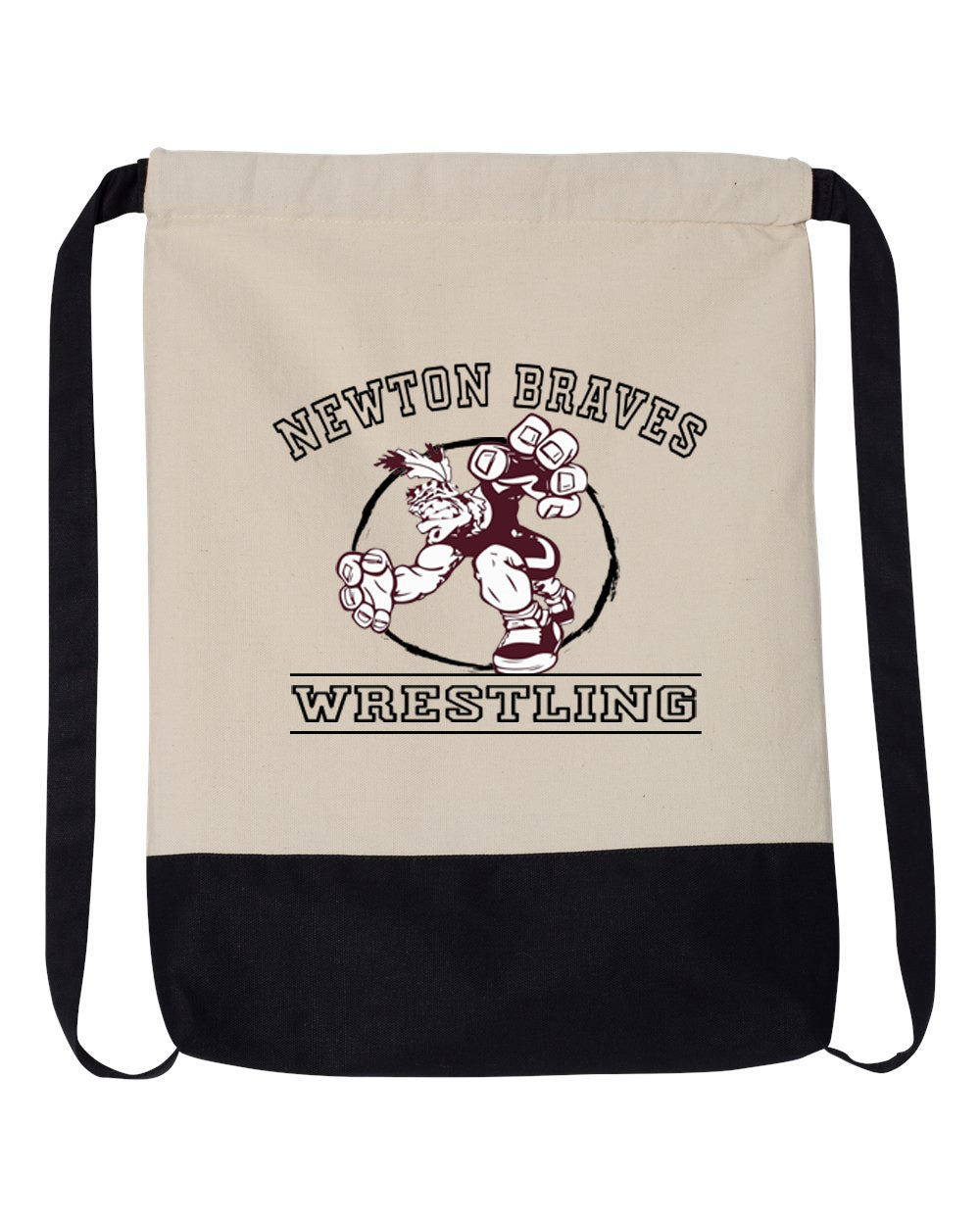 Newton Wrestling Drawstring Bag Design 8